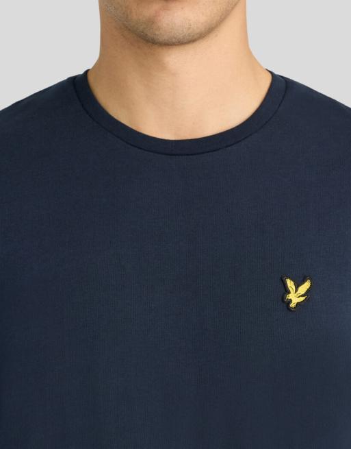 Lyle & Scott Ls t-shirt boxy fit long sleeve t-shirt in dark navy, 3 of 6