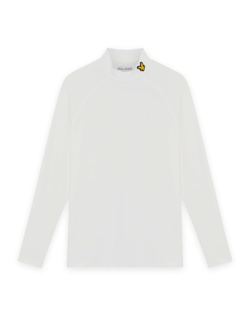 Lyle & Scott Ls t-shirt tech baselayer in 626 white, 3 of 4