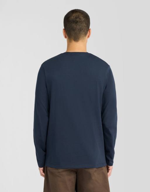Lyle & Scott Ls T-shirt vestibilità squadrata a maniche lunghe in blu navy scuro, 4 di 6