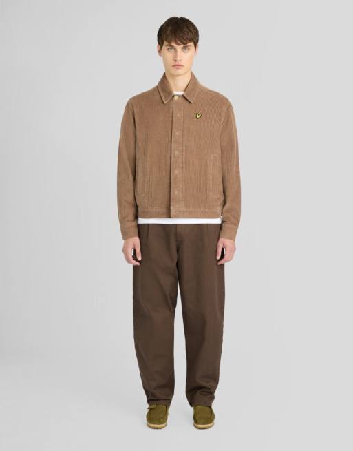 Lyle & Scott Ls woven shirts cord collared jacket in y304 muted taupe, 2 of 6