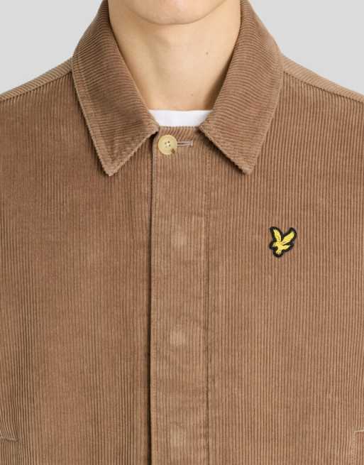 Lyle & Scott Ls woven shirts cord collared jacket in y304 muted taupe, 3 of 6