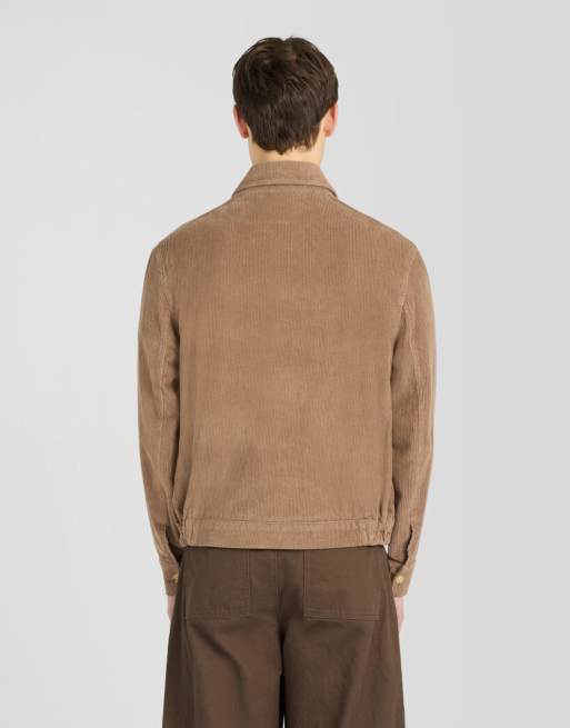 Lyle & Scott Ls woven shirts cord collared jacket in y304 muted taupe, 4 of 6