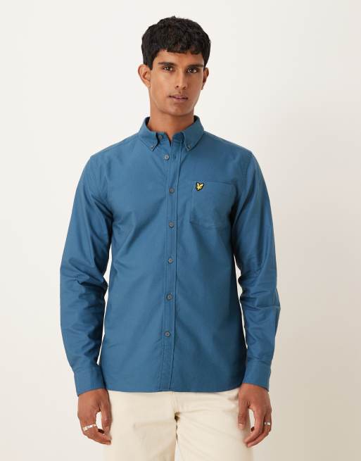 Lyle & Scott Ls woven shirts plain oxford shirt in x862 deep water