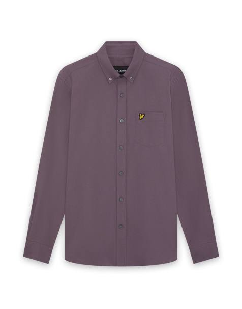 Lyle & Scott Ls woven shirts plain oxford shirt in y300 haze purple - view 1