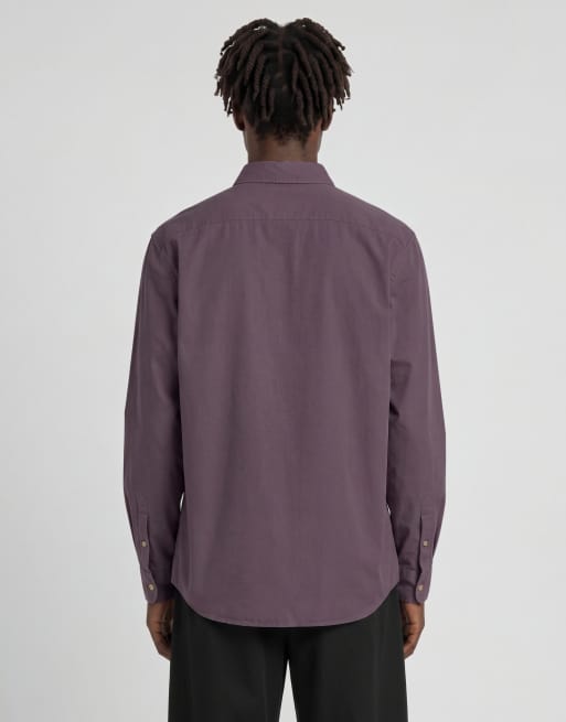 Lyle & Scott Ls woven shirts plain oxford shirt in y300 haze purple, 3 of 5
