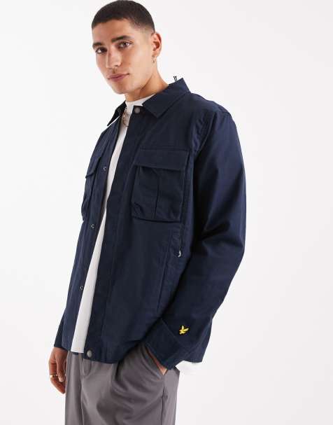 Lyle & Scott Ls woven shirts ripstop overshirt in z271 dark navy - view 1
