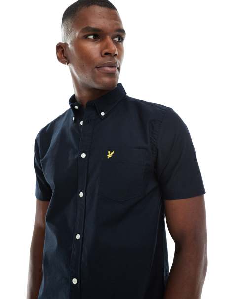 Lyle & Scott Ls woven shirts short sleeve oxford shirt in z271 dark navy - view 1