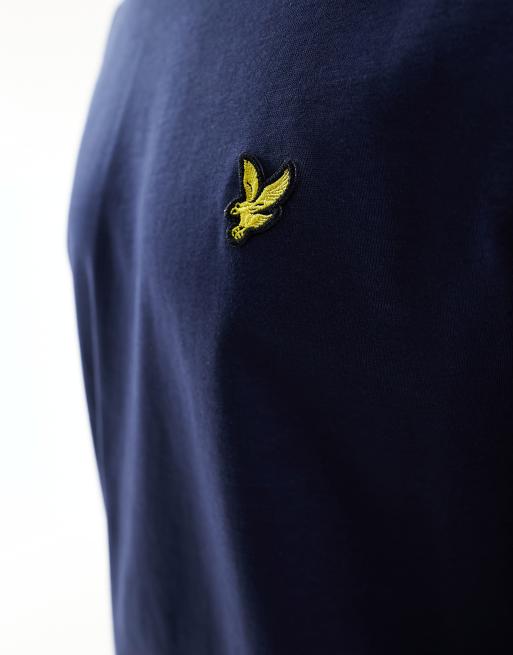 Lyle & Scott - Maglietta a maniche lunghe blu navy tinta unita    , 2 di 4