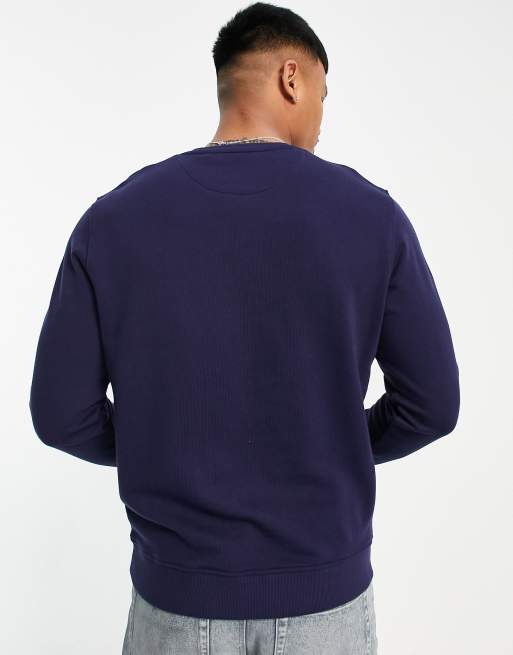 Lyle & Scott - Marineblå sweatshirt med ikonlogo og rund hals, 4 af 4