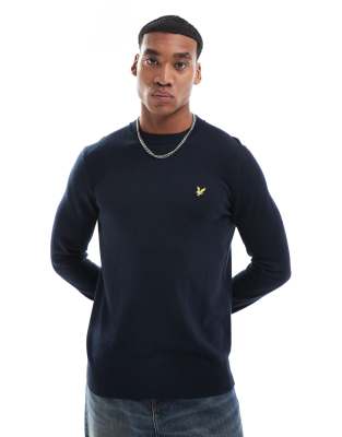 Lyle Scott merino jumper in dark navy ASOS