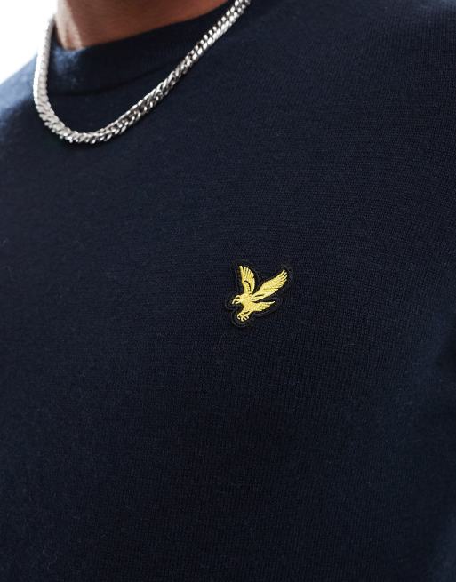 Lyle & Scott merino jumper in dark navy  , 3 of 4