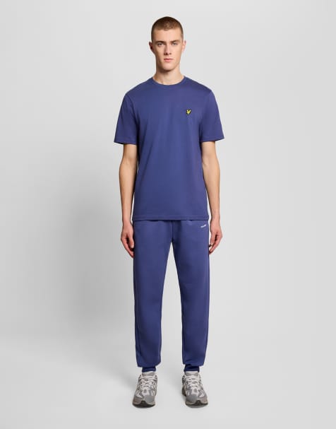 Lyle & Scott Mid bottoms ergonomic seam slim jogger in y125 rich navy - view 1