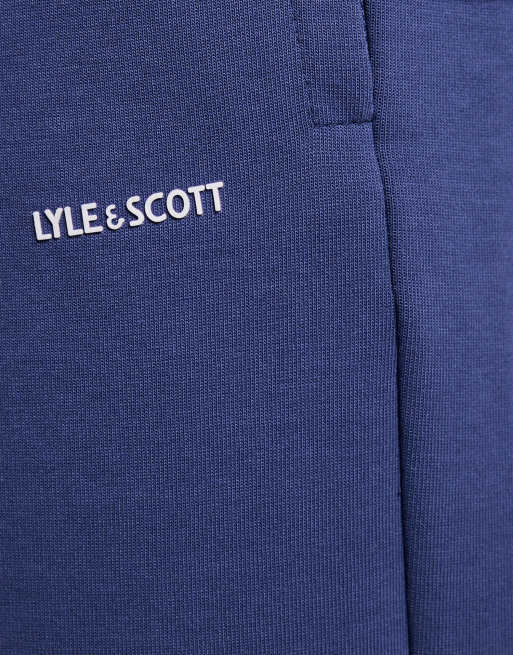 Lyle & Scott Mid bottoms ergonomic seam slim jogger in y125 rich navy, 6 of 6