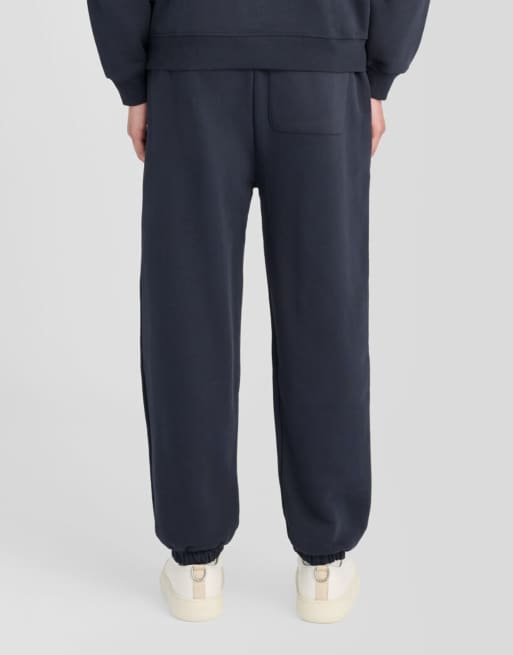 Lyle & Scott Mid bottoms heavyweight loopback joggers in z271 dark navy, 4 of 6