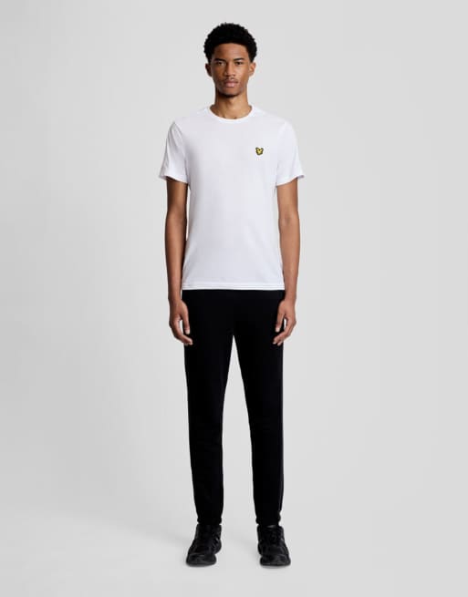 Lyle & Scott Mid bottoms jacquard tape joggers in z865 jet black, 7 of 7
