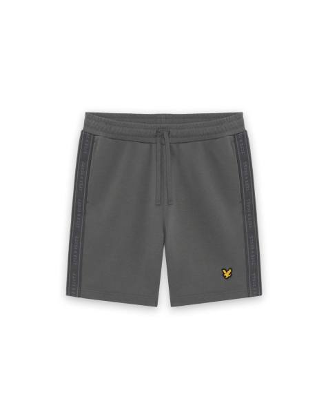 Lyle & Scott Mid bottoms jacquard tape shorts in y350 mercury grey - view 1