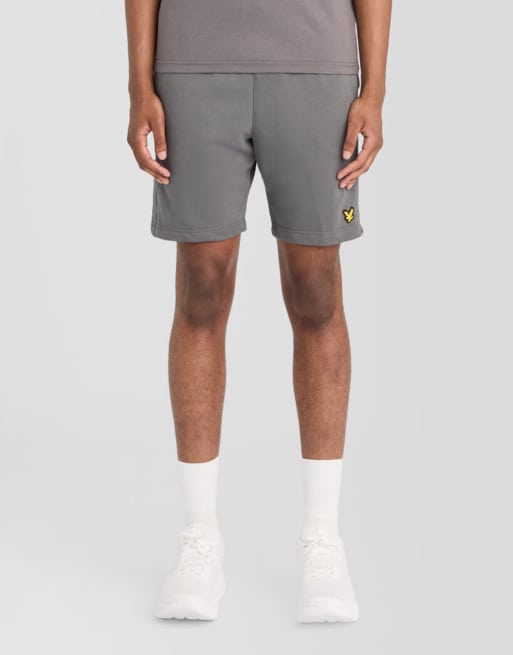 Lyle & Scott Mid bottoms jacquard tape shorts in y350 mercury grey, 3 of 7