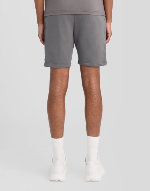 Lyle & Scott Mid bottoms jacquard tape shorts in y350 mercury grey, 5 of 7