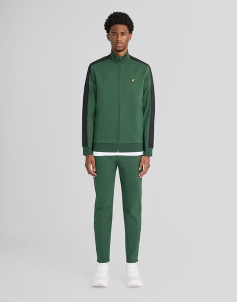 Lyle & Scott Mid bottoms padel taped joggers in z305 canopy green - view 1