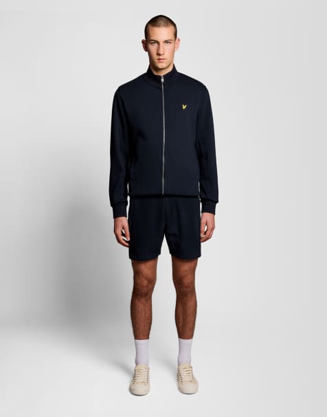Lyle & Scott Mid bottoms pique track short in z271 dark navy - view 1