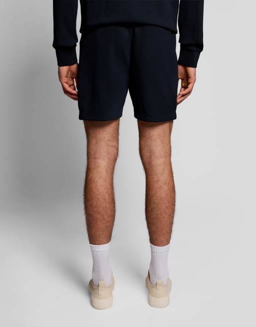 Lyle & Scott Mid bottoms pique track short in z271 dark navy, 4 of 6