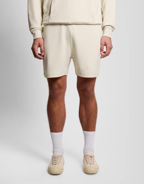 Lyle & Scott Mid bottoms relaxed interlock sweat short in y081 birch - view 1