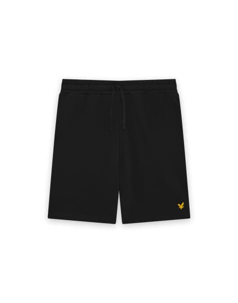 Lyle & Scott Mid bottoms sports loopback shorts in z865 jet black - view 1