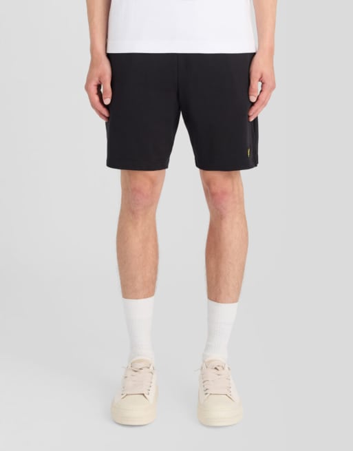 Lyle & Scott Mid bottoms sports loopback shorts in z865 jet black, 3 of 7