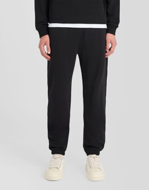 Lyle & Scott Mid bottoms superfine slim sweatpant in z865 jet black, 7 of 7
