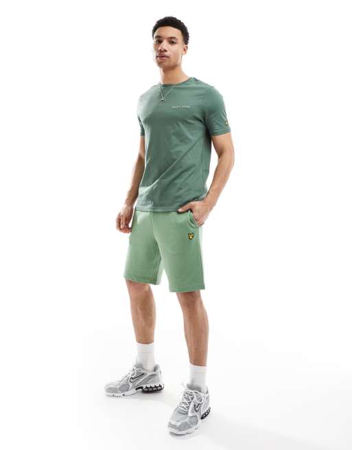 Lyle & Scott Mid bottoms sweat short in x576 smoke green