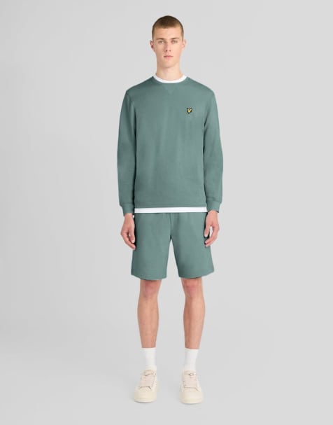 Lyle & Scott Mid bottoms sweatshort in x858 silver pine - view 1