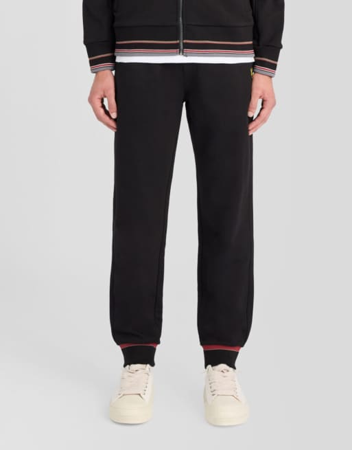 Lyle & Scott Mid bottoms tipped trackpant in z865 jet black, 2 of 6
