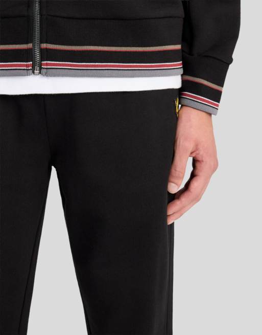 Lyle & Scott Mid bottoms tipped trackpant in z865 jet black, 3 of 6