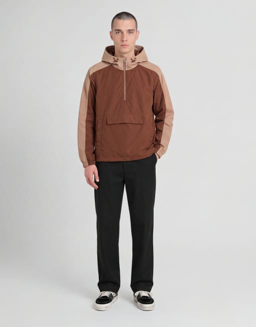 Lyle & Scott Mid jackets anorak jacket in y625 soil/ camel taupe, 2 of 4