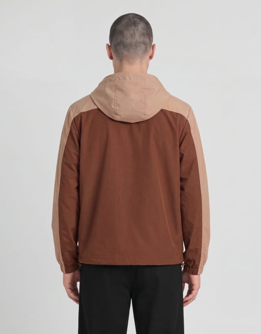 Lyle & Scott Mid jackets anorak jacket in y625 soil/ camel taupe, 3 of 4