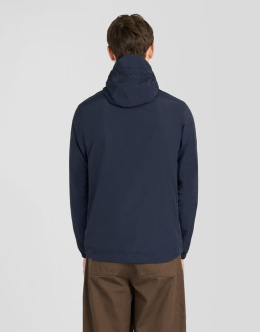 Lyle & Scott Mid jackets contrast zip through hooded jacket in x136 dark navy/white, 4 of 6