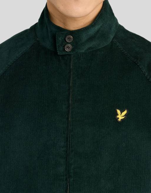 Lyle & Scott Mid jackets corduroy harrington jacket in y291 darkest green, 3 of 6