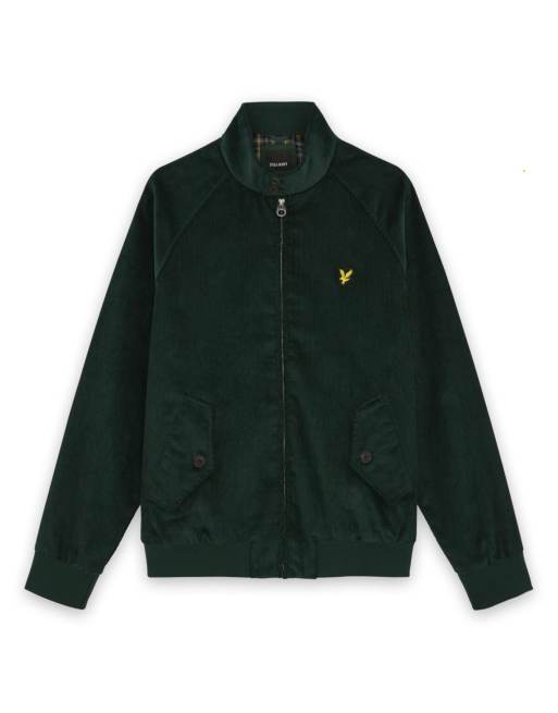 Lyle & Scott Mid jackets corduroy harrington jacket in y291 darkest green, 5 of 6