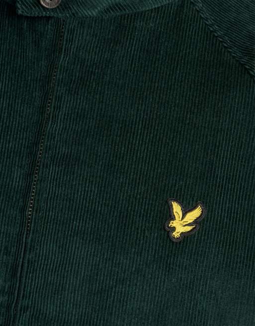 Lyle & Scott Mid jackets corduroy harrington jacket in y291 darkest green, 6 of 6