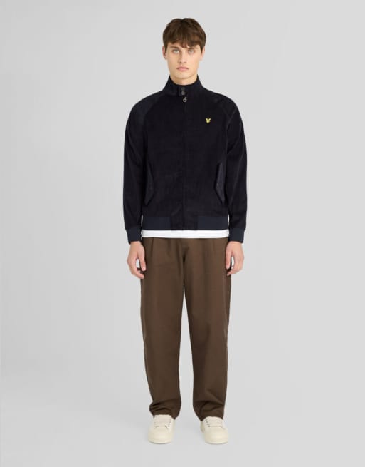 Lyle & Scott Mid jackets corduroy harrington jacket in z271 dark navy, 2 of 6