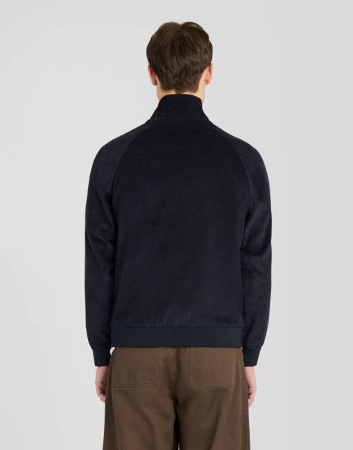 Lyle & Scott Mid jackets corduroy harrington jacket in z271 dark navy, 4 of 6