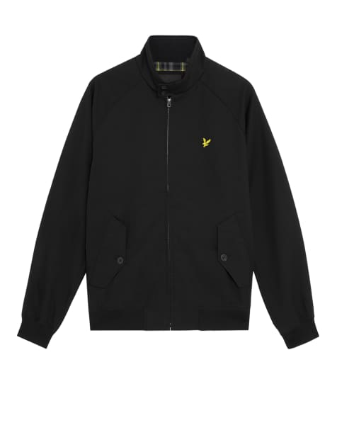 Lyle & Scott Mid jackets cotton harrington jacket in z865 jet black - view 1