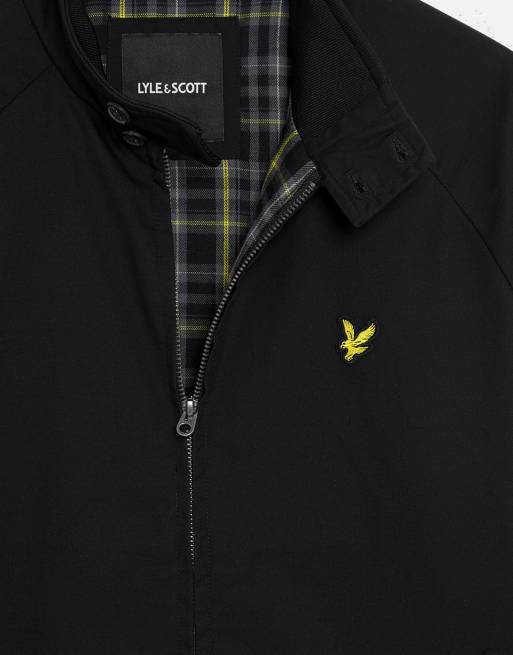 Lyle & Scott Mid jackets cotton harrington jacket in z865 jet black, 3 of 7