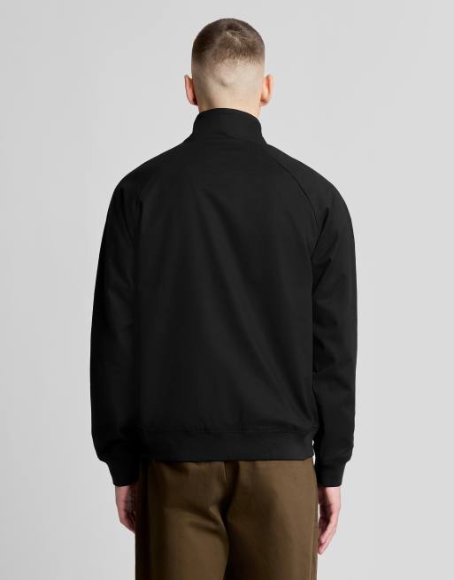 Lyle & Scott Mid jackets cotton harrington jacket in z865 jet black, 7 of 7