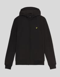 Lyle & Scott Mid jackets fleece back softshell jacket in z865 jet black