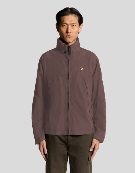 Lyle & Scott Mid jackets fold away hood jacket in  espresso - view 1
