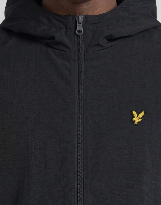 Lyle & Scott Mid jackets foundation zip through hooded jacket in z865 jet black, 4 of 5