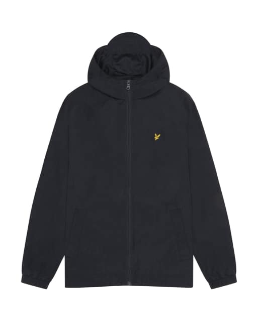 Lyle & Scott Mid jackets foundation zip through hooded jacket in z865 jet black, 5 of 5