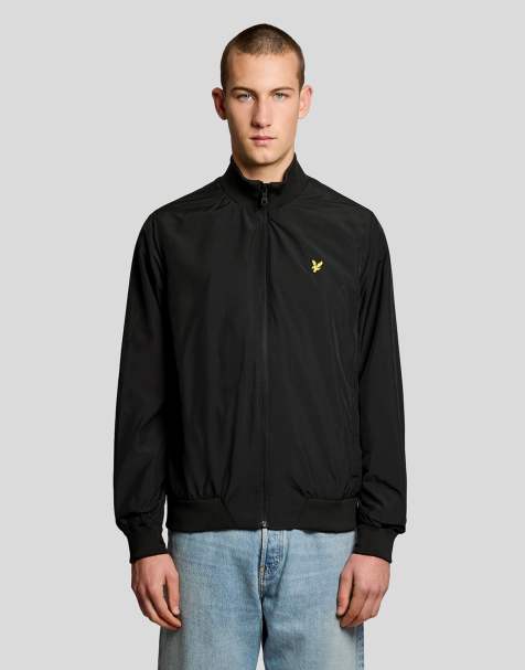 Lyle & Scott Mid jackets funnel neck shell jacket in z865 jet black - view 1