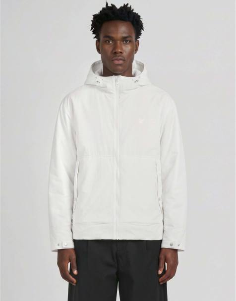 Lyle & Scott Mid jackets glow-in-the-dark wadded shell jacket in y710 glow in the dark / white - view 1